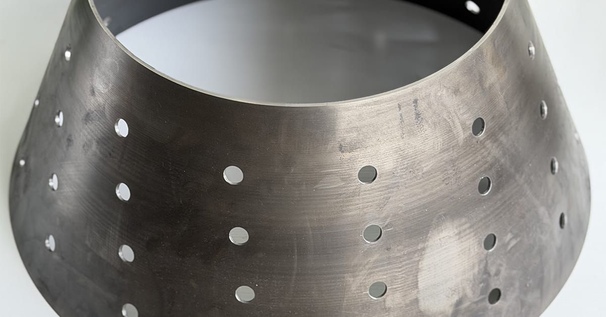 Carbon Steel Metal Spinning, Q355D high-strength steel conical components.