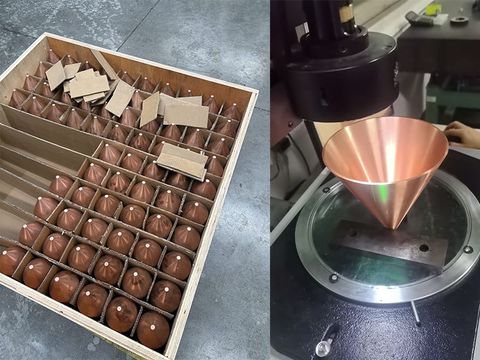 Hollow Copper Cone | Metal Spun Defense Components