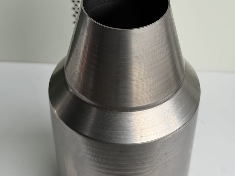 Aviation-grade 7075 aluminum welded rectifier cone assembly for aerospace defense applications.