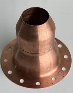 110kV high-voltage aluminum tail pipe and flange assembly for electrical equipment with field concentration control.