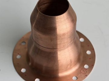 110kV high-voltage aluminum tail pipe and flange assembly for electrical equipment with field concentration control.