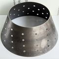 Q355D 19-layer variable diameter conical spinning part with sandblasted finish for stacked structural assembly.