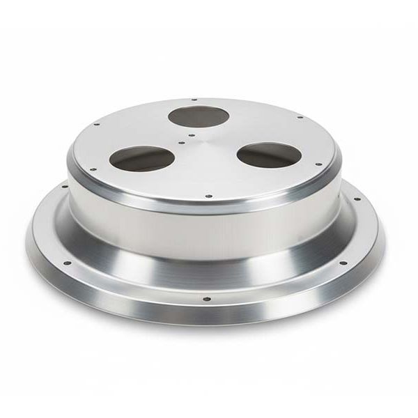 High‑precision fixed base made from Q235B carbon steel using metal spinning. Built with a 1.5mm wall thickness and Ø500×H120 dimensions, and finished with a protective zinc coating for enhanced corrosion resistance.