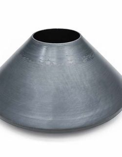 Custom carbon steel tapered conveyor rollers manufactured by heavy-duty metal spinning for exceptional strength and durability. Ideal for bulk-handling, mining, and industrial conveyor systems requiring high-load performance and long service life.