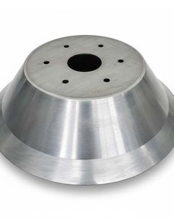 Durable carbon steel hopper for agricultural machinery, manufactured by high‑strength metal spinning for excellent forming consistency. Ideal for mass production with competitive pricing, stable performance, and reliable structural strength.